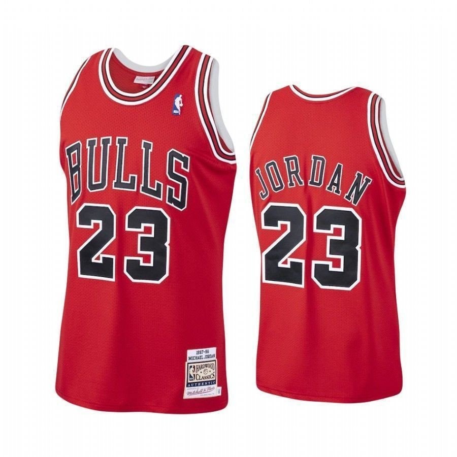 Men's Chicago Bulls Michael Jordan 23 Hardwood Classics NBA Jersey Multicolor