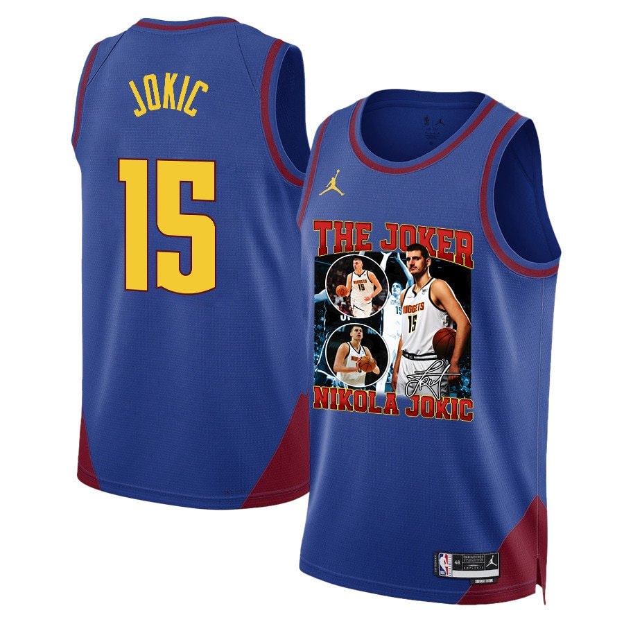 Nikola Jokic The Joker's Legacy Basketball Team 2023 Basketball Champions Swingman Jersey - Blue