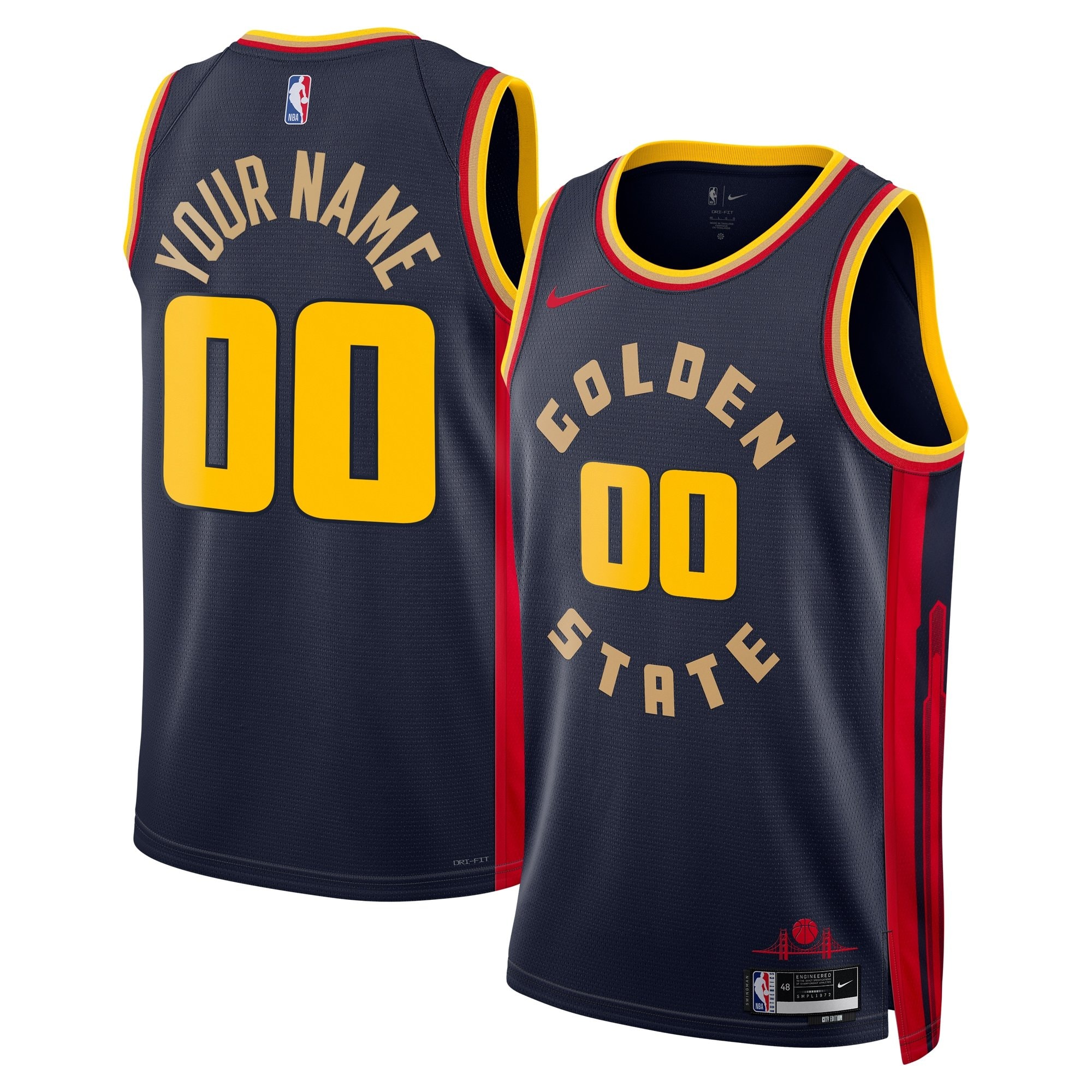 Golden State Warriors City Edition Swingman Jersey 2024 Custom Unisex Multicolor