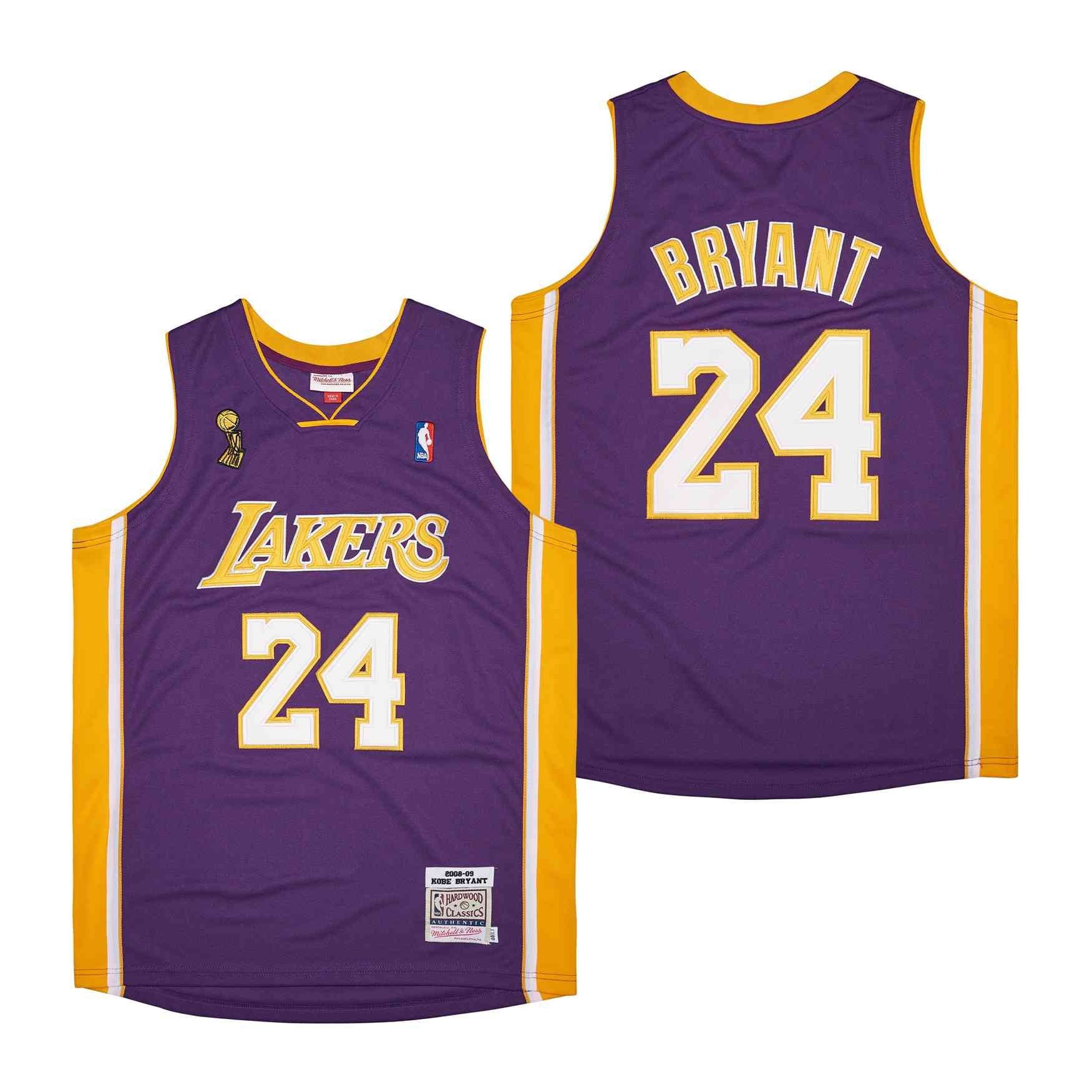 Kobe Bryant 24 Los Angeles Lakers Retro Basketball Jersey Purple Unisex