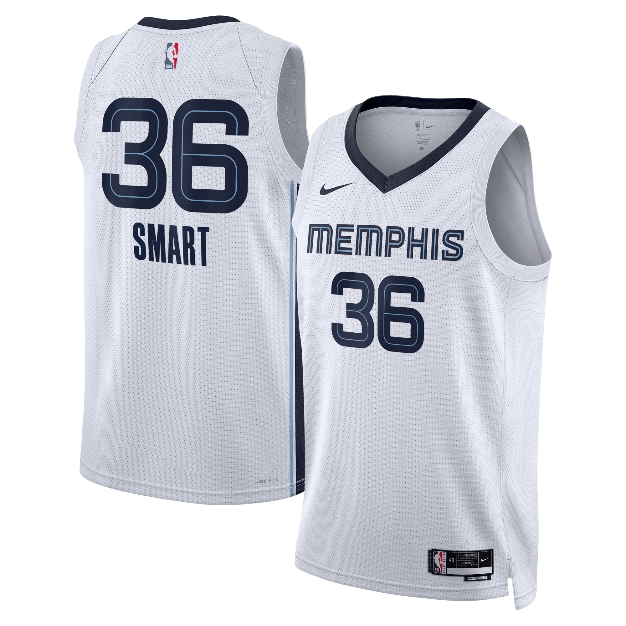 Memphis Grizzlies Association Edition Swingman Jersey White Marcus Smart Unisex