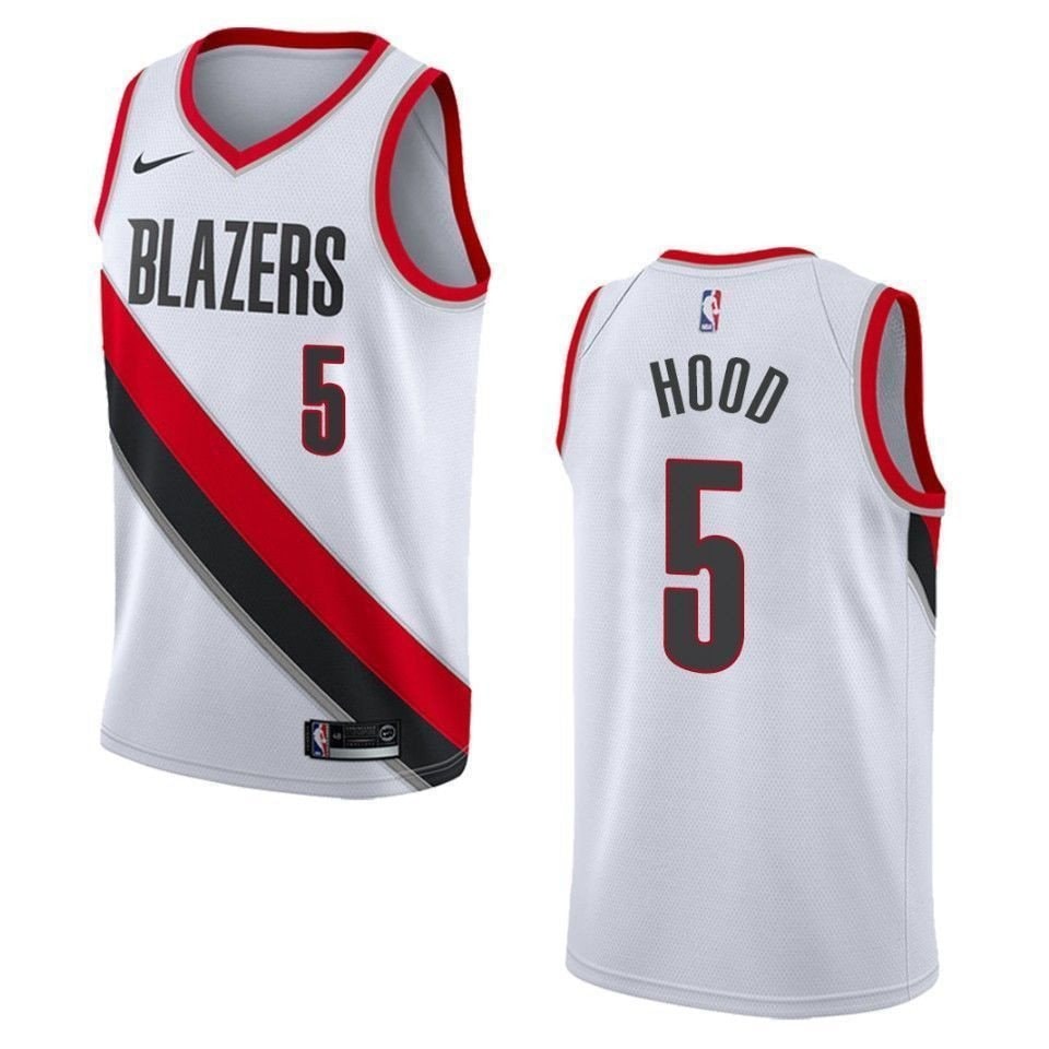 Men's Portland Trail Blazers Rodney Hood #5 Association Swingman Jersey White