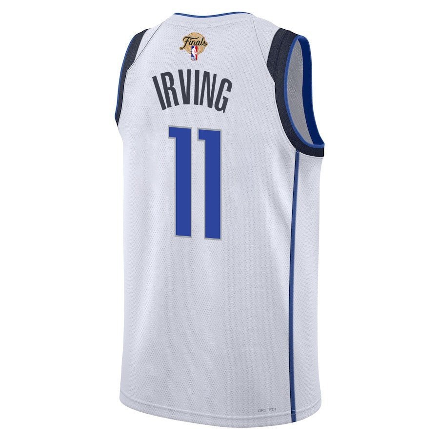Kyrie Irving 11 Dallas Mavericks 2024 Finals Patch Swingman Jersey Association Edition White