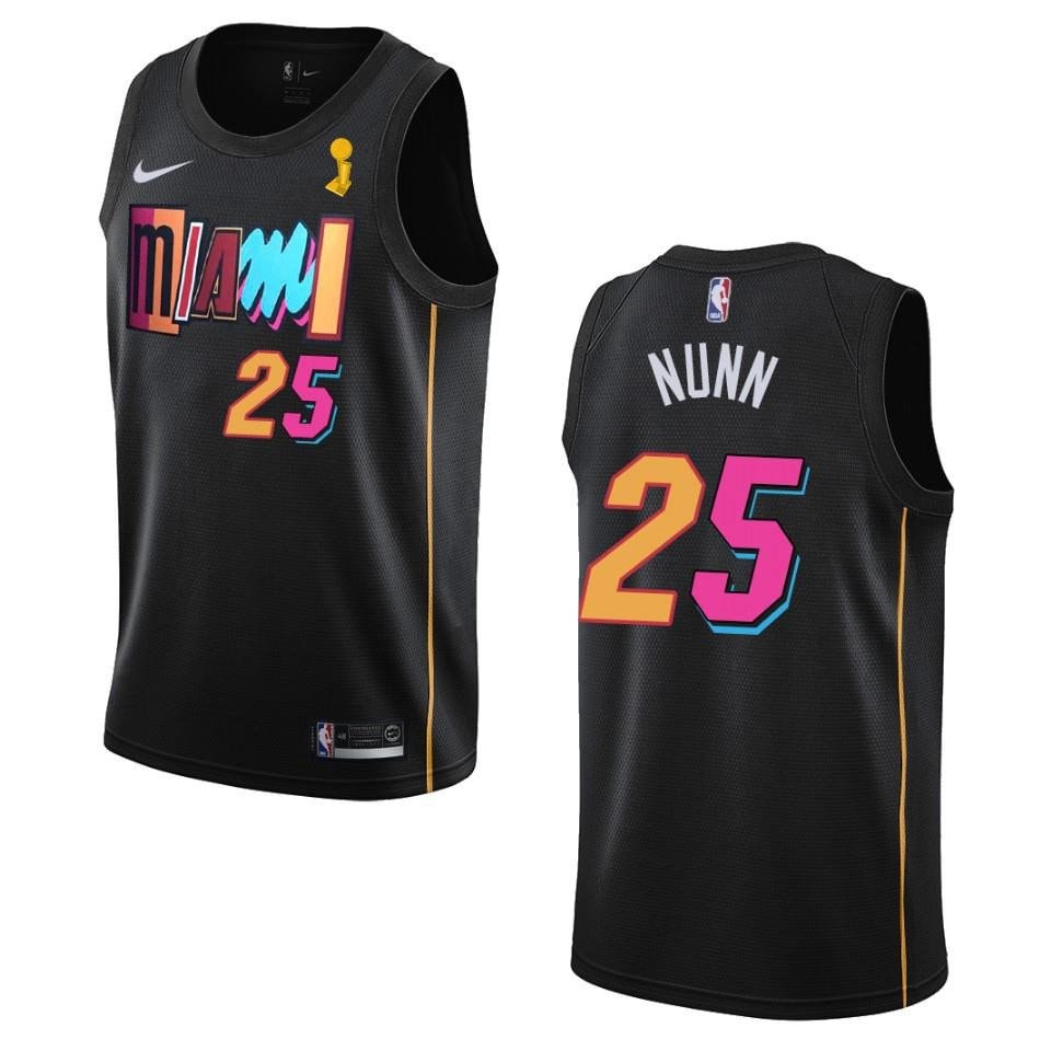 Basketball Team Kendrick Nunn 25 Champions Cup 2023 Patch Jersey Black