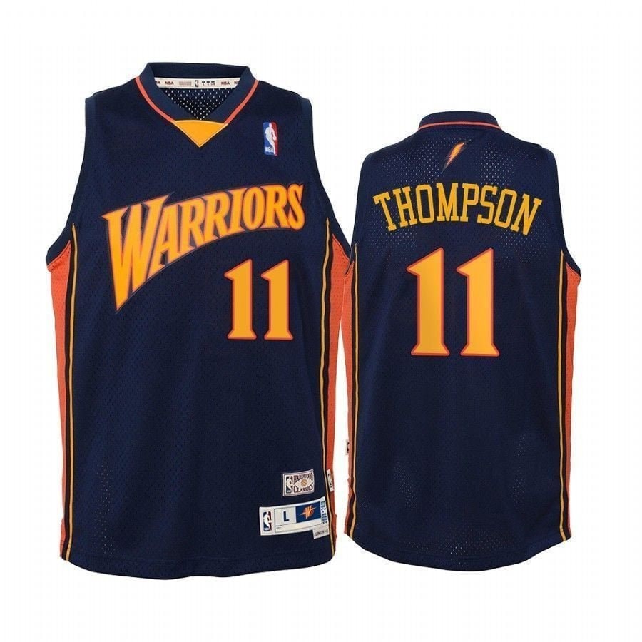 Youth Klay Thompson Golden State Warriors Hardwood Classics Jersey - Navy