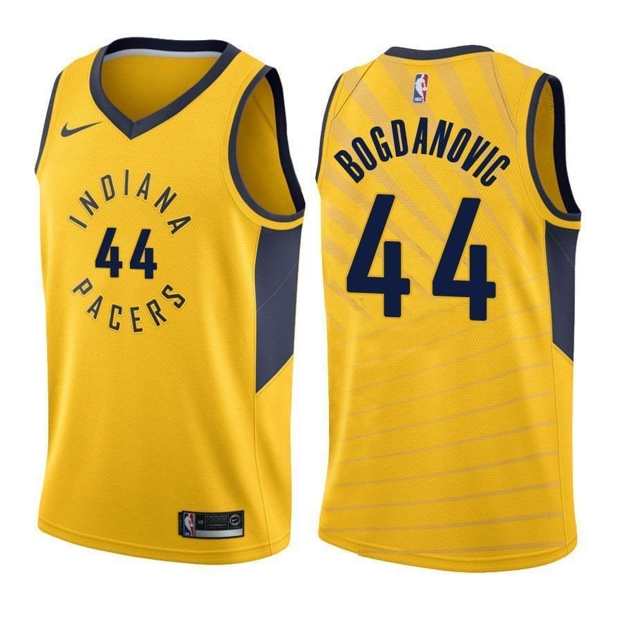 Men's Indiana Pacers Bojan Bogdanovic #44 State Gold Basketball Jersey