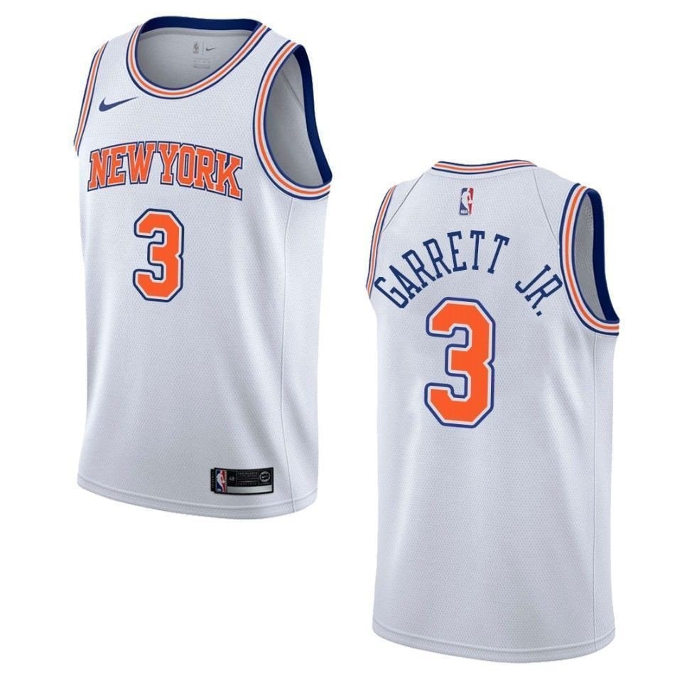 Men's New York Knicks Billy Garrett Jr. #3 Statement Swingman Jersey White