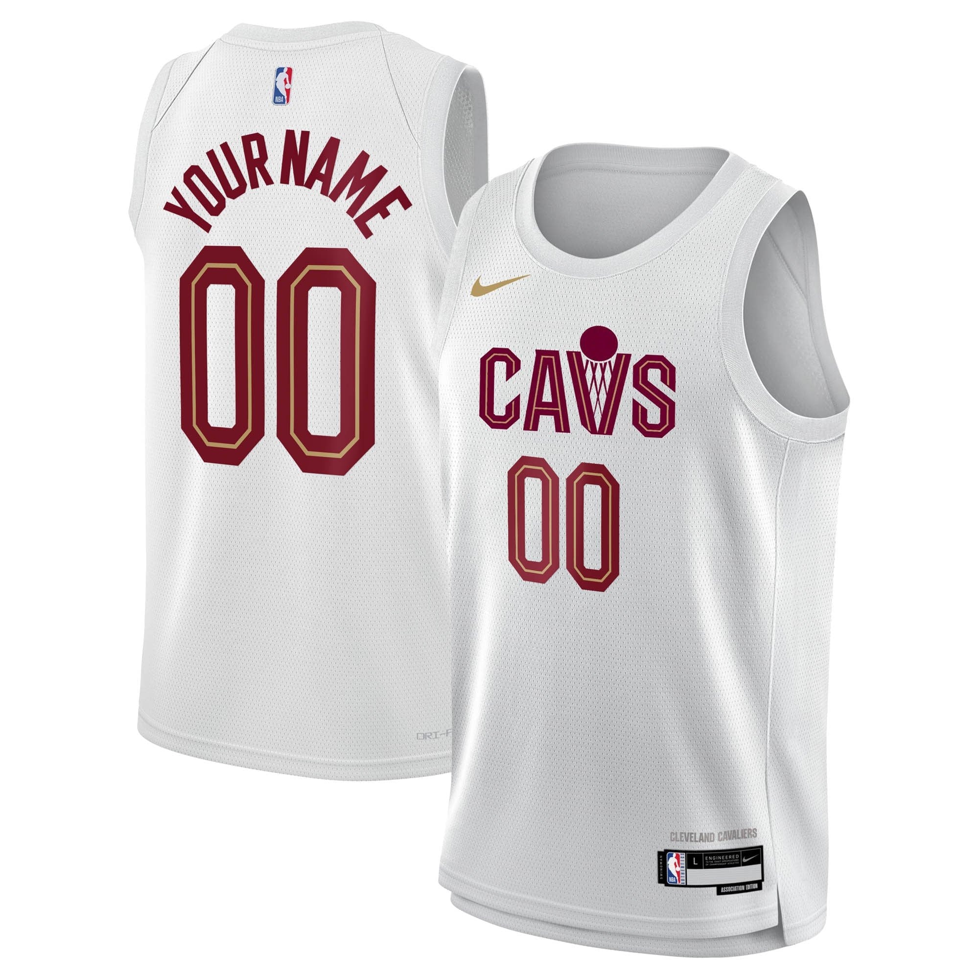 Cleveland Cavaliers Association Swingman Custom Jersey Youth Multicolor Sizes S-3XL
