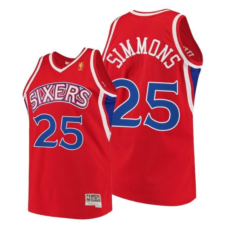 Ben Simmons Basketball Team Red Throwback 90s Jersey HWC Swingman - Men Jersey