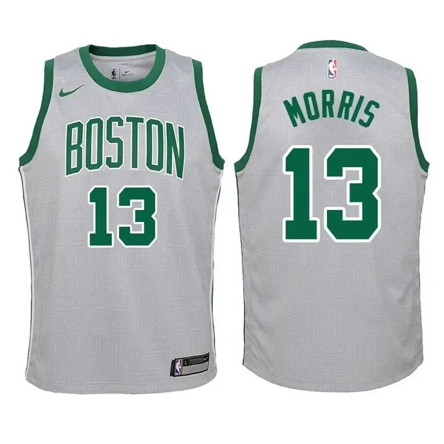 Youth Marcus Morris 13 Boston Celtics City Edition Gray Basketball Jersey Unisex