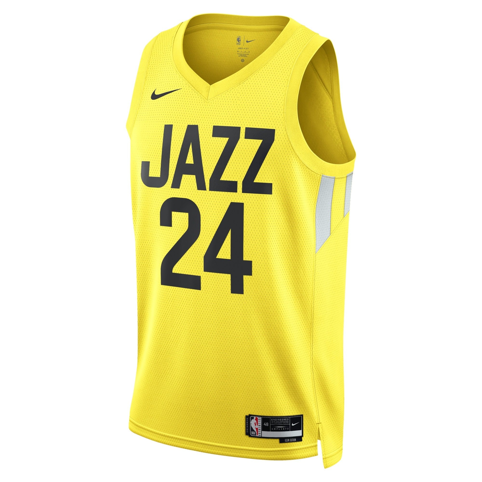 Utah Jazz Icon Edition Swingman Jersey Gold Walker Kessler Unisex