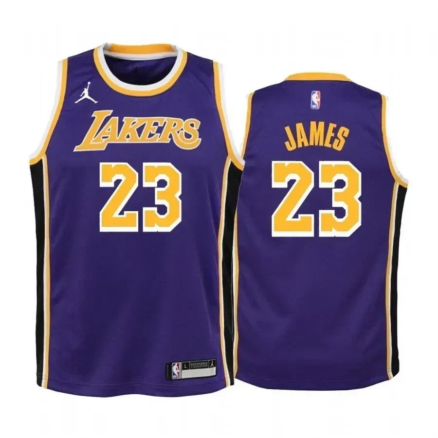 Youth LeBron James Los Angeles Lakers Purple State Jersey Jumpman - Unisex