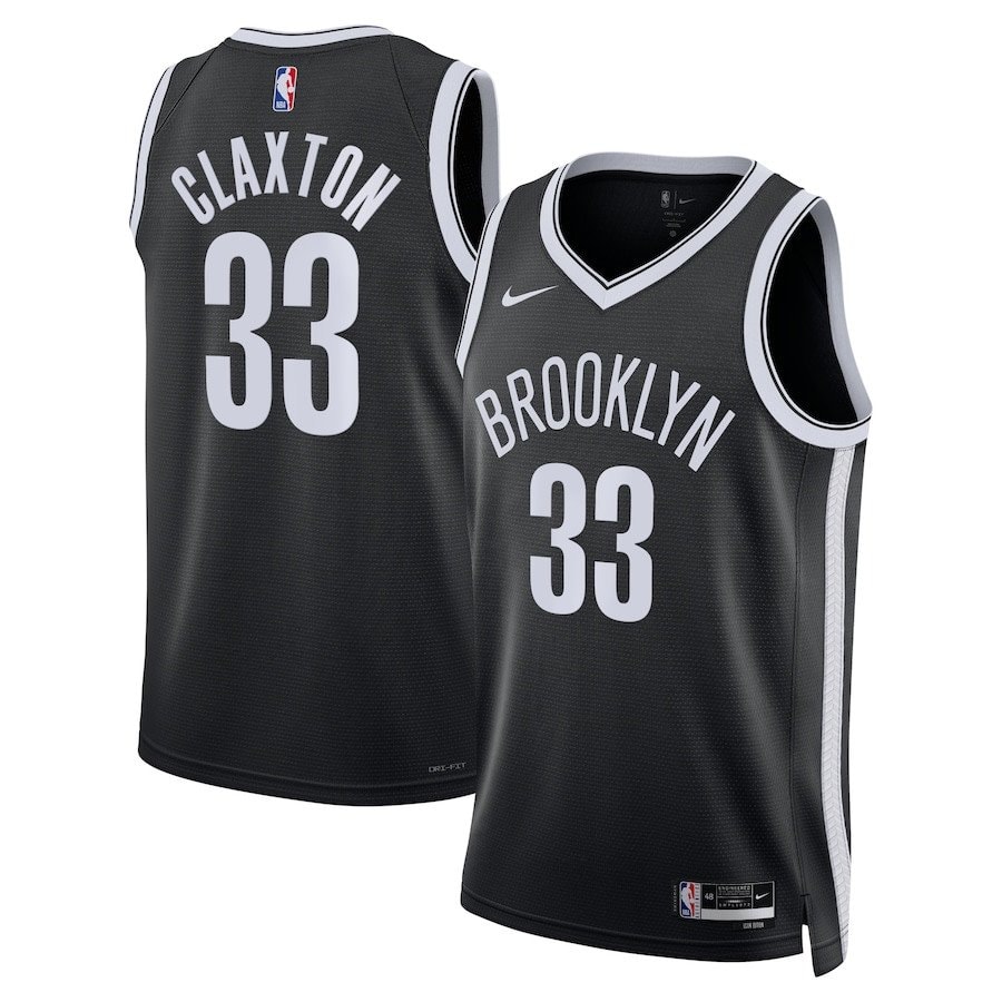 Nic Claxton 33 Brooklyn Nets Unisex Swingman Jersey Icon Edition Black