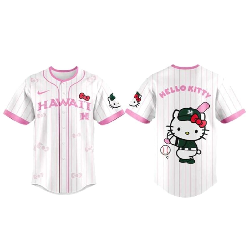 Hawaii Rainbow Basketball Team x Hello Kitty 2026 Baseball Jersey