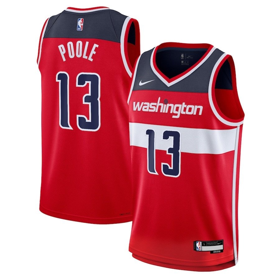 Jordan Poole 13 Washington Wizards Unisex Swingman Jersey Icon Edition Red