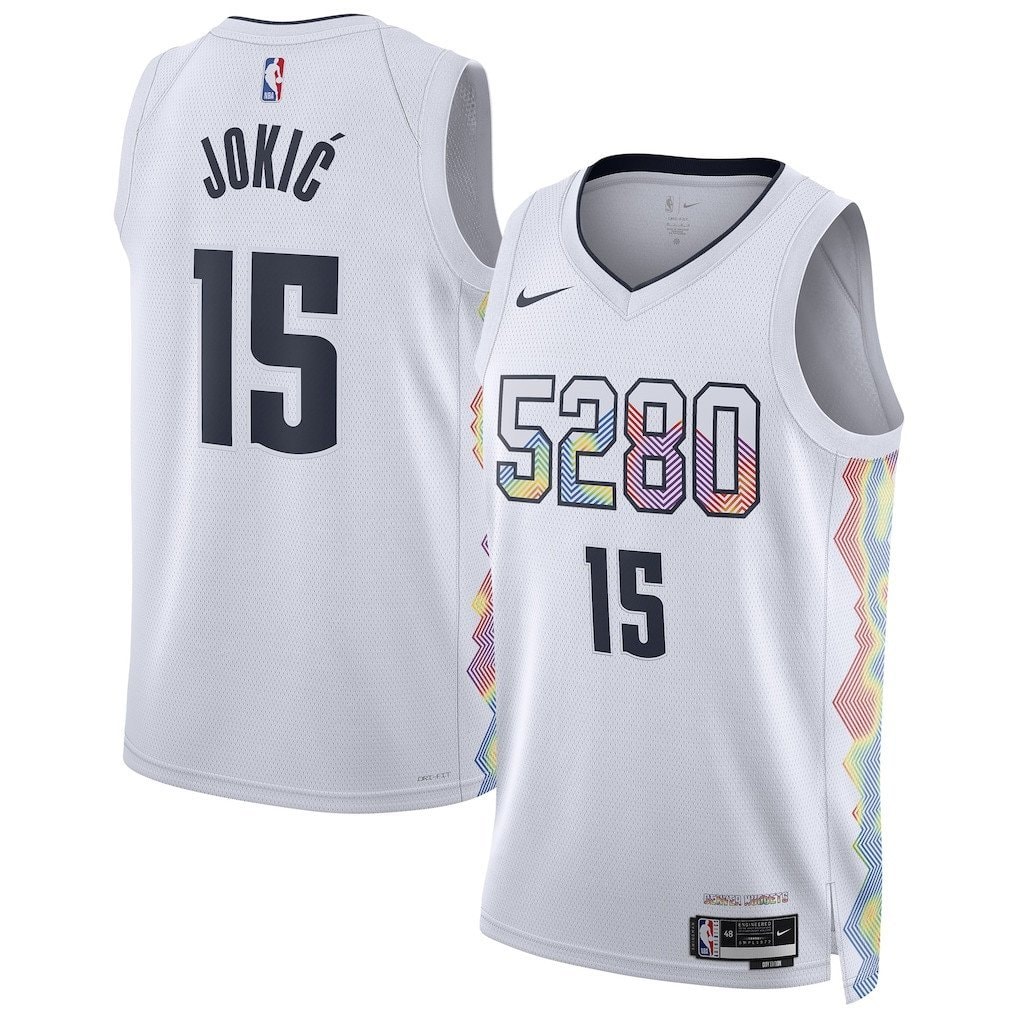 Nikola Jokic 15 Denver Nuggets Unisex 2024/25 Swingman City Edition Jersey - White