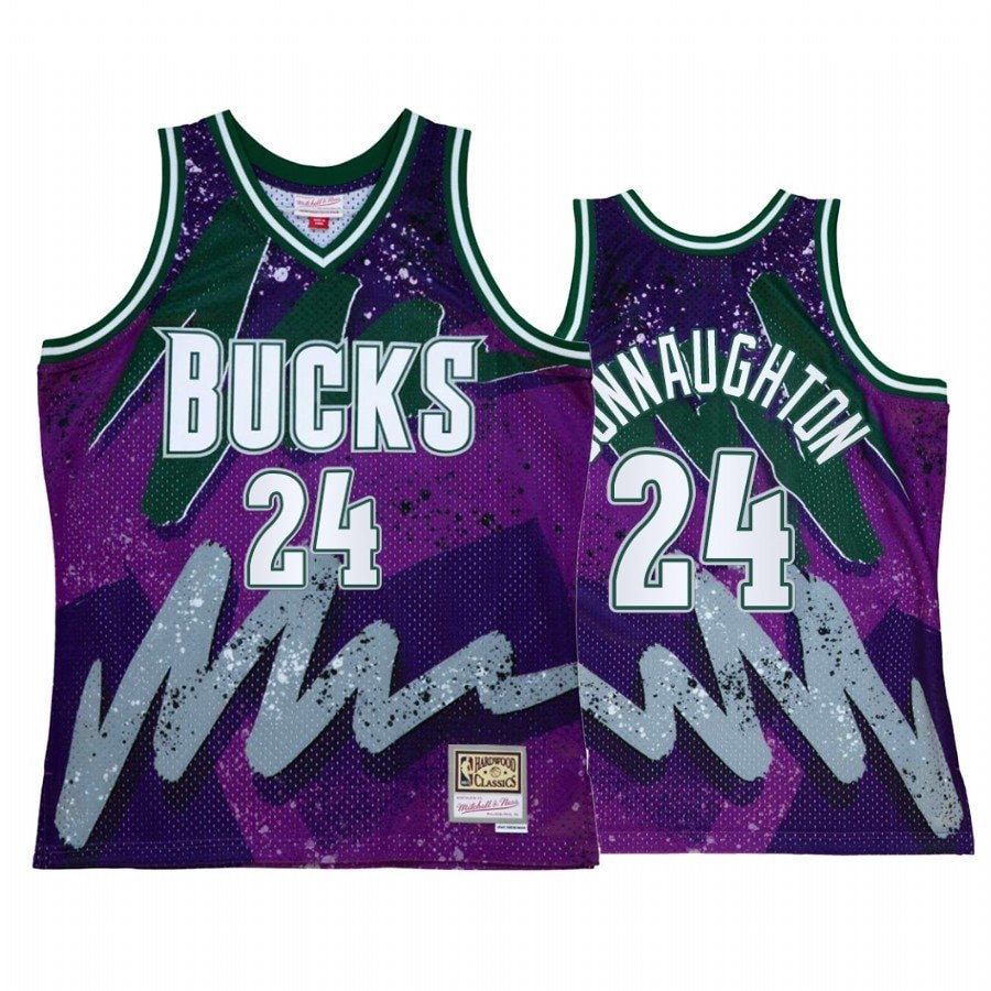 Pat Connaughton 24 Basketball Team Hyper Hoop Purple Throwback 90s Jersey