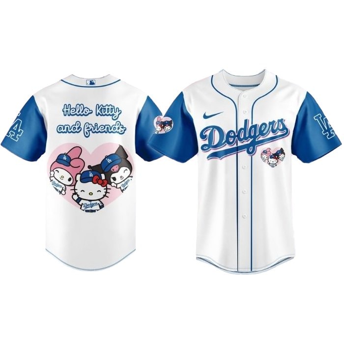 Baseball Team Hello Kitty and Friend Melody Kuromi Baseball Jersey