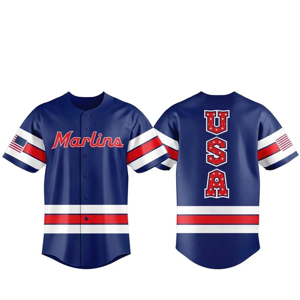 Baseball Team 250th USA Celebration 2026 Night Blue Baseball Jersey