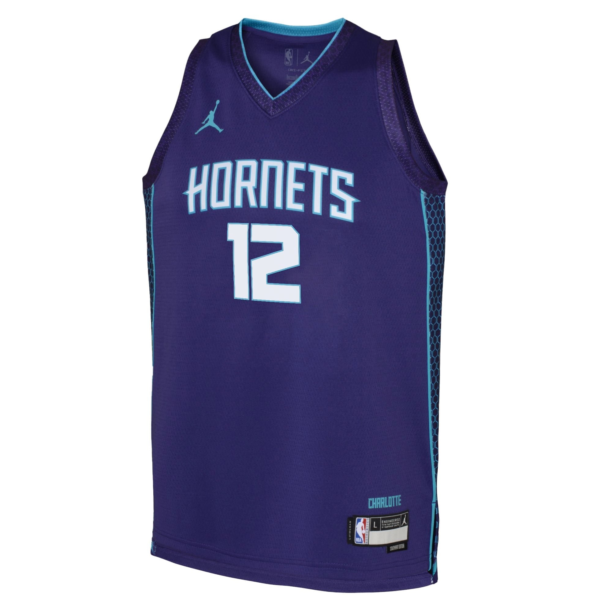 Youth Charlotte Hornets Jordan Brand Statement Edition Swingman Jersey Purple Kelly Oubre Jr.