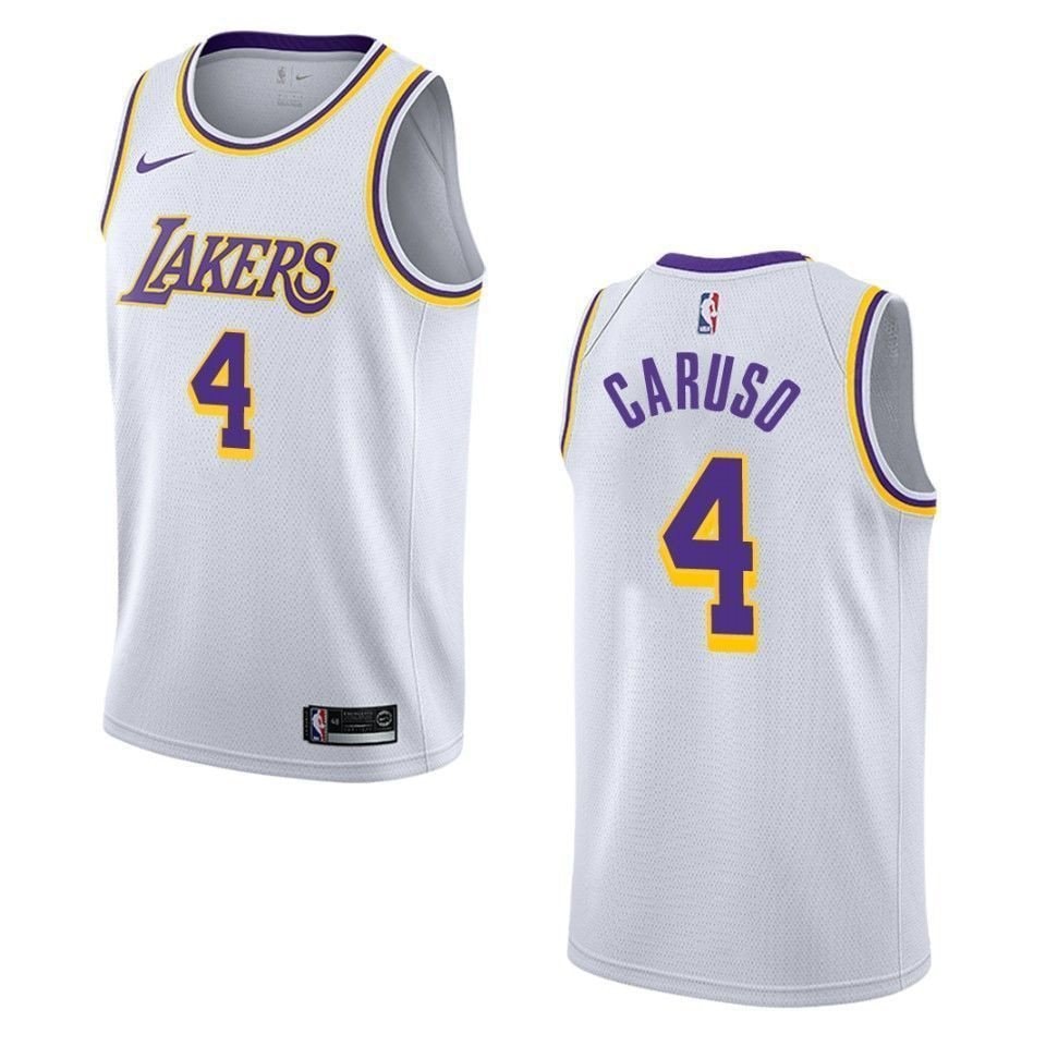 Men's Los Angeles Lakers Alex Caruso #4 Association Swingman Jersey White
