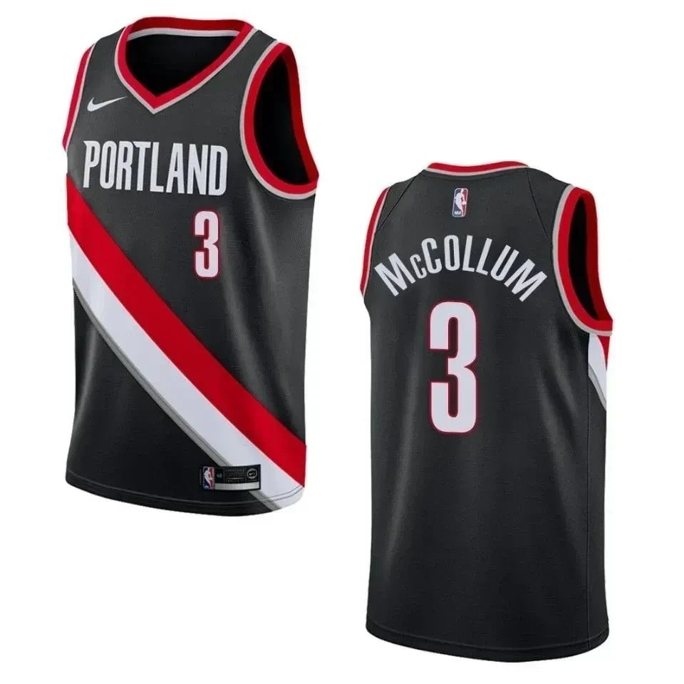 Men's Portland Trail Blazers C.J. McCollum Icon Swingman Jersey Black S-3XL