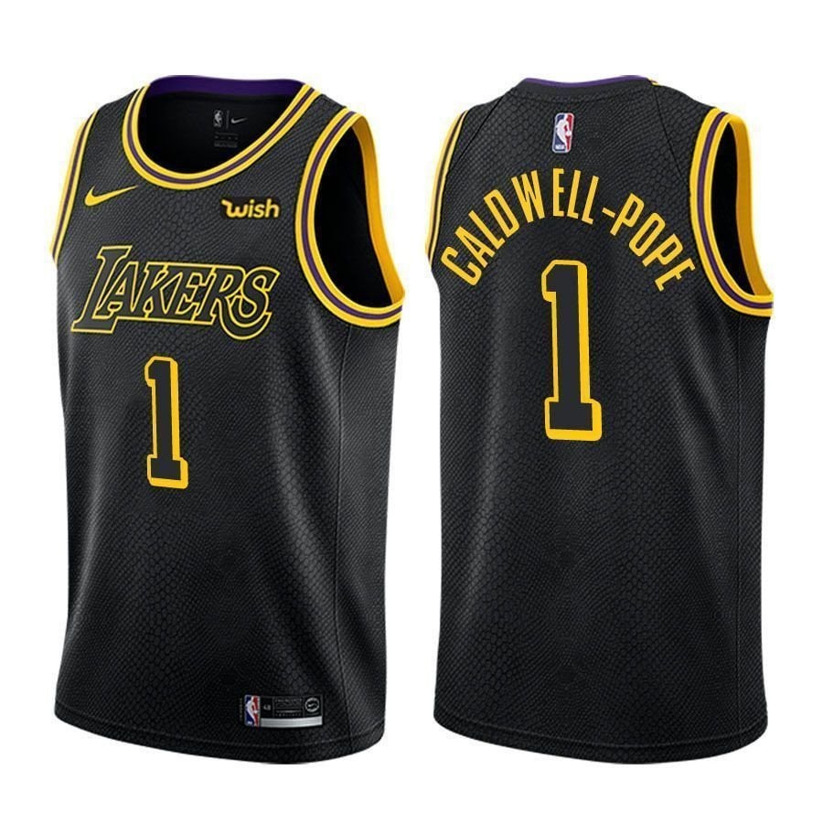 Lakers Kentavious Caldwell-Pope #1 City Edition Black NBA Jersey Unisex
