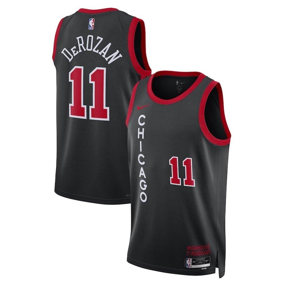 DeMar DeRozan 11 Chicago Bulls 2023/24 City Edition Swingman Jersey Unisex Black