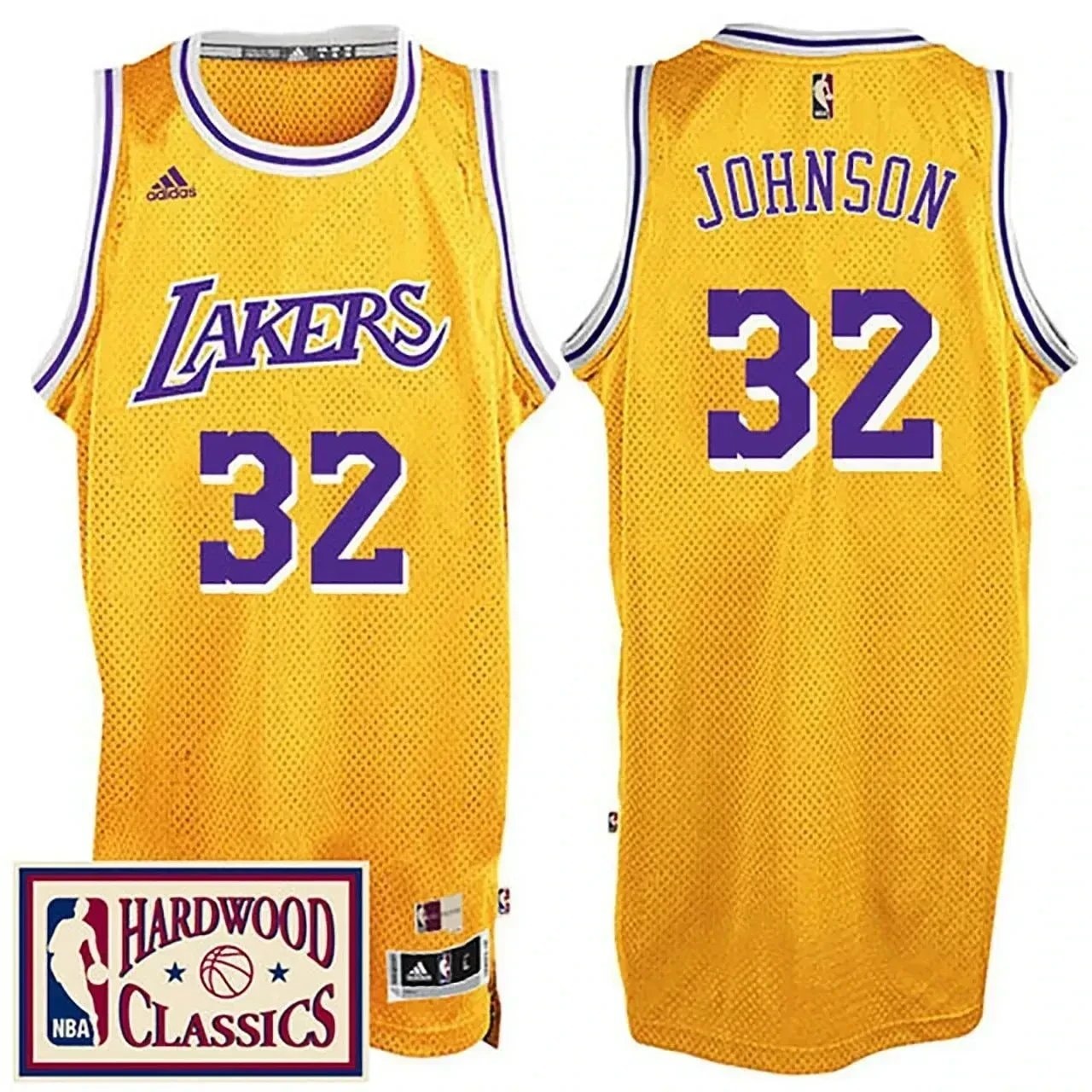 Men's Los Angeles Lakers Magic Johnson Hardwood Classics Throwback Gold Jersey 2016-17