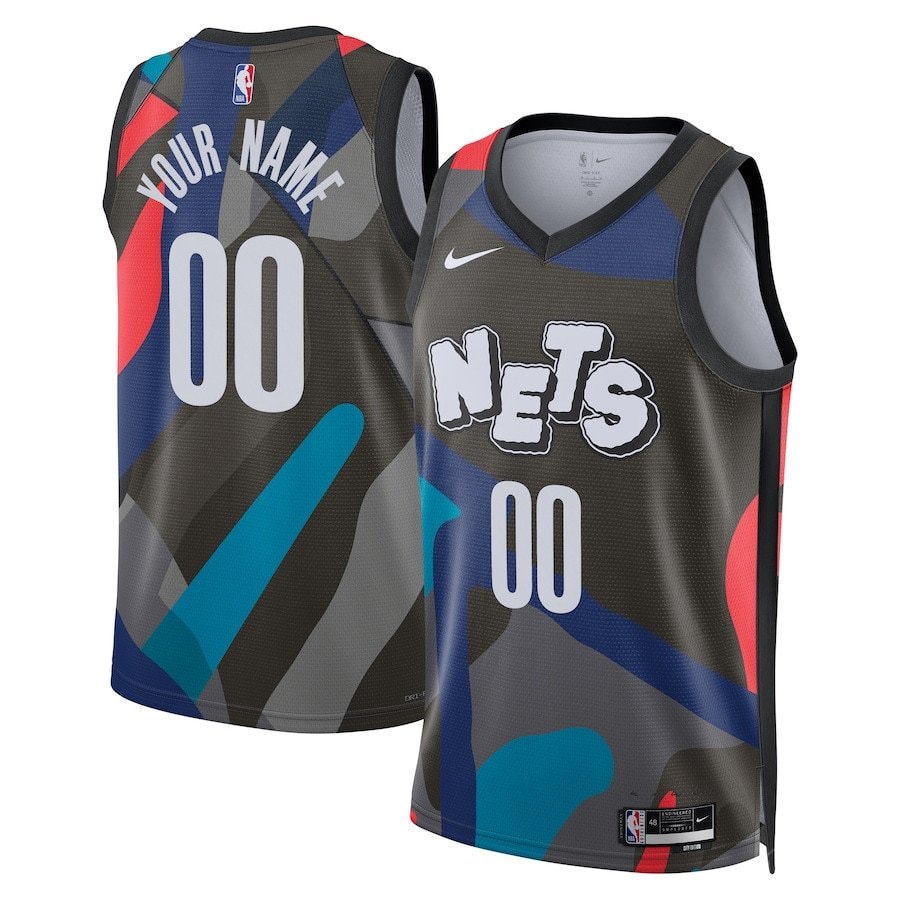 Brooklyn Nets 2023/24 Swingman City Edition Black Jersey Unisex Customized