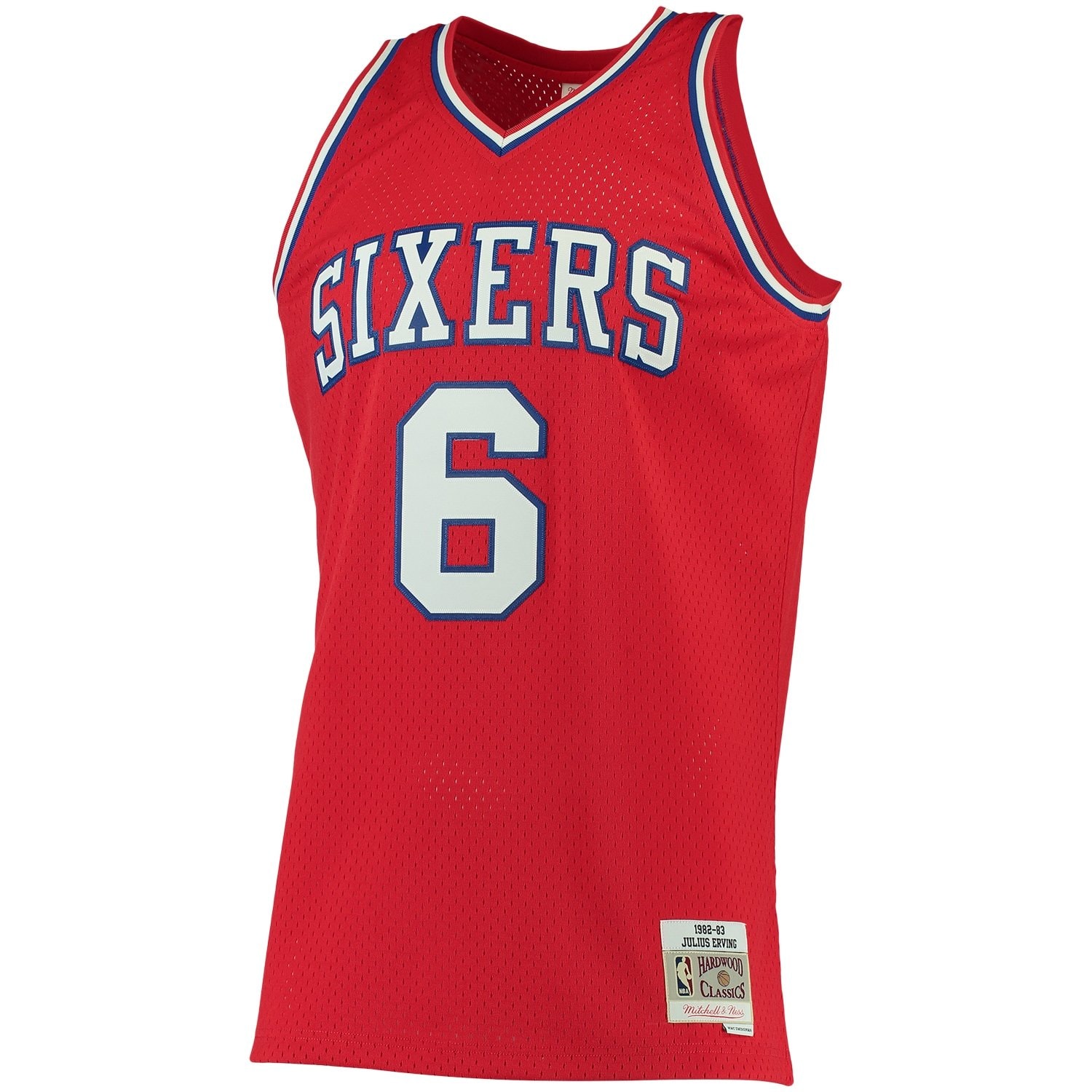 Men's Mitchell & Ness Julius Erving Red Philadelphia 76ers Big & Tall Hardwood Classics Jersey