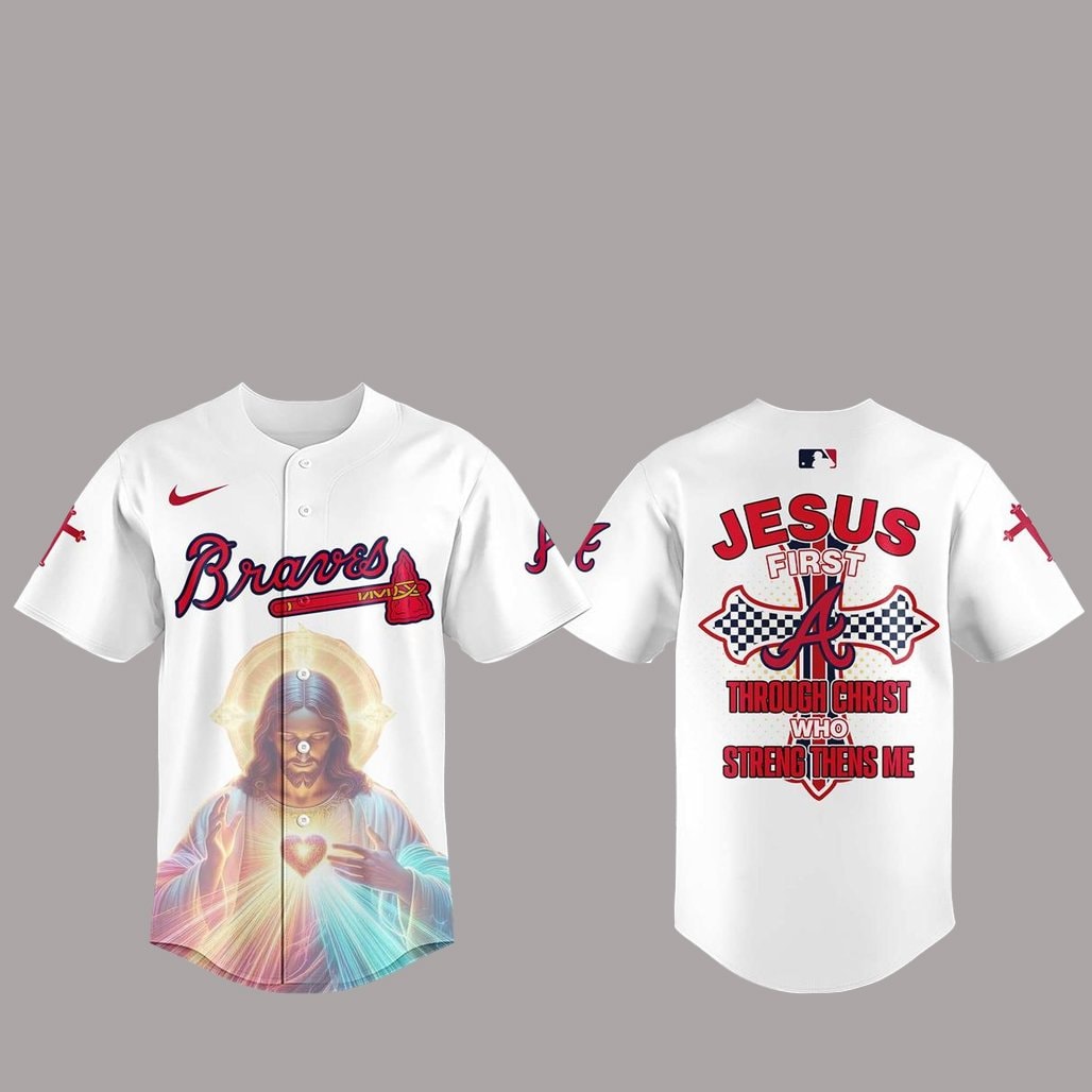 Baseball Team Jesus First Through Christ Who Streng Thens Me Baseball Jersey