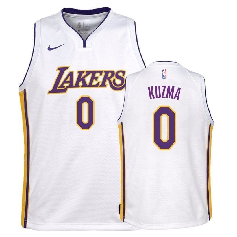 Youth Lakers Kyle Kuzma #0 Association White Jersey - Unisex