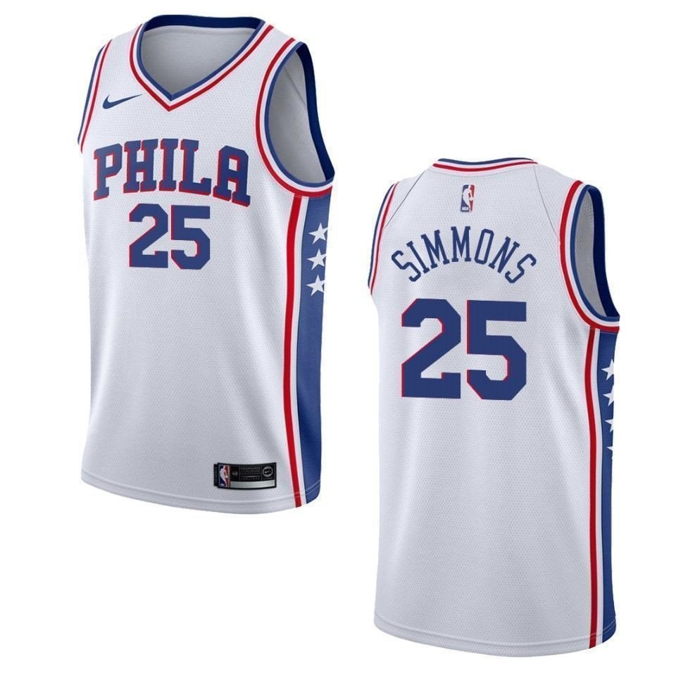 Men's Basketball Team 25 Ben Simmons Association Swingman Jersey - White
