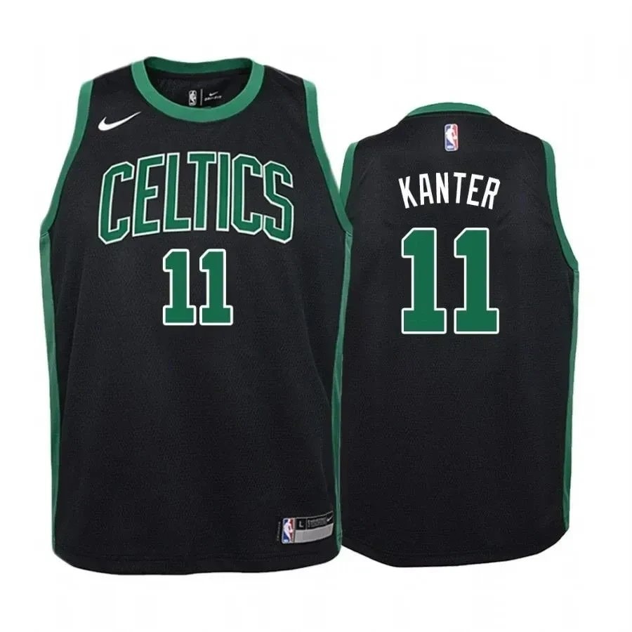 Youth Enes Kanter Boston Celtics State Jersey Black - Unisex