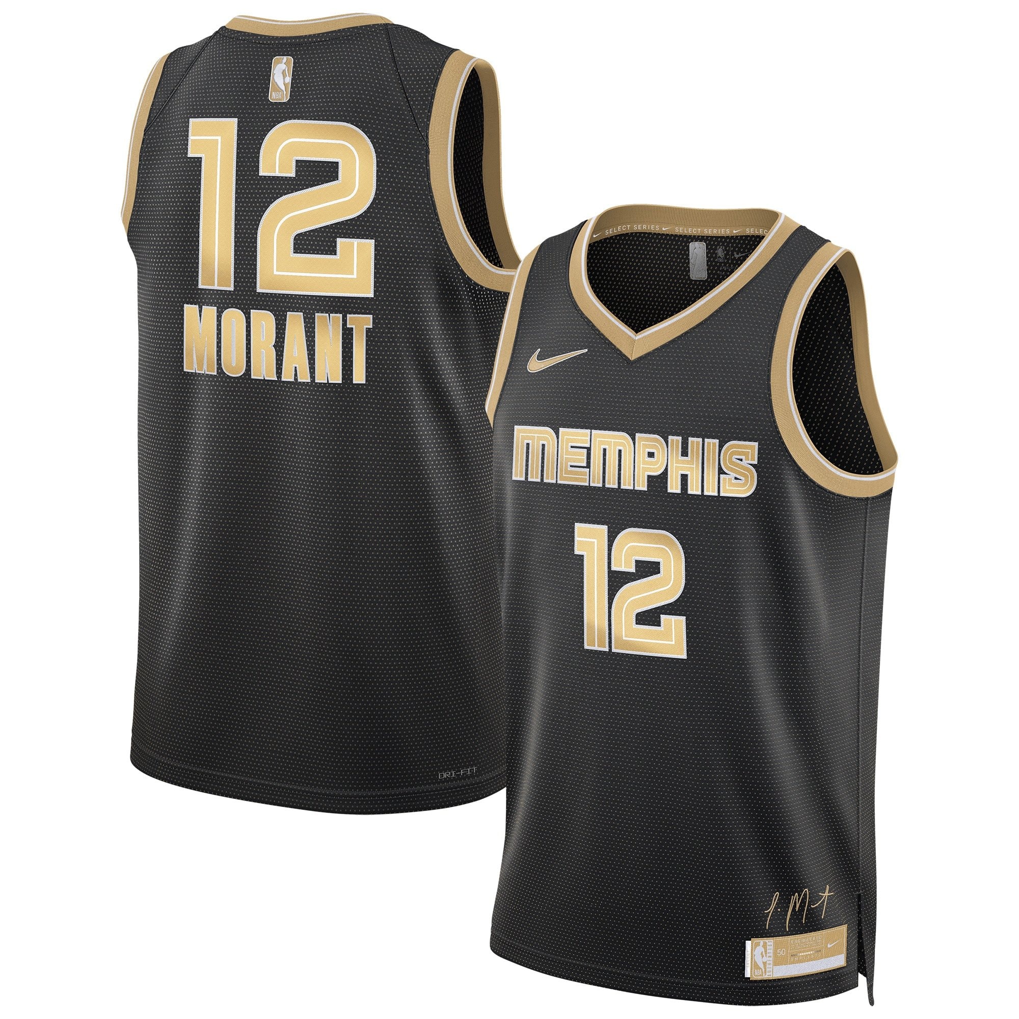 Memphis Grizzlies Ja Morant Select Series Swingman Jersey Mens Multicolor S-3XL