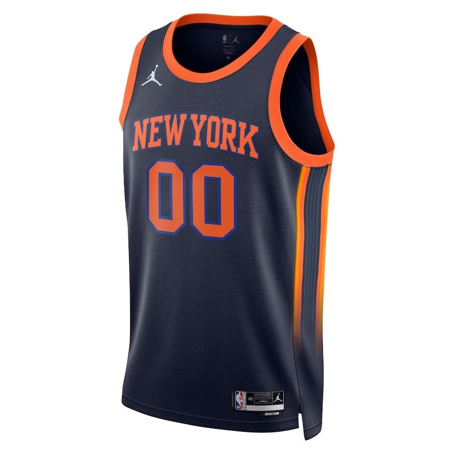 New York Knicks 2023/24 Statement Swingman Custom Men Jersey Navy