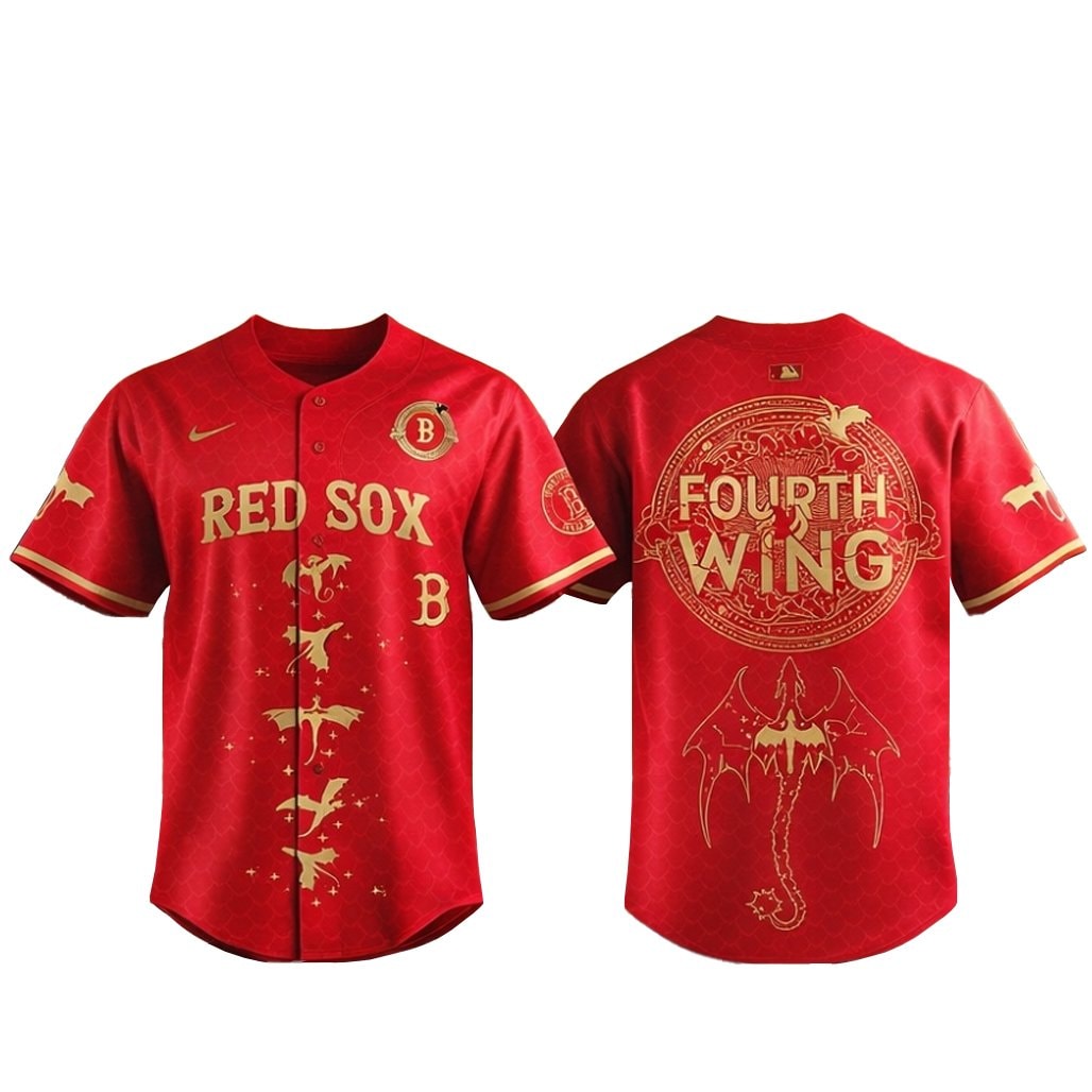 Bos Baseball Team X Fourth Wing Book Series Night 2026 Baseball Jersey
