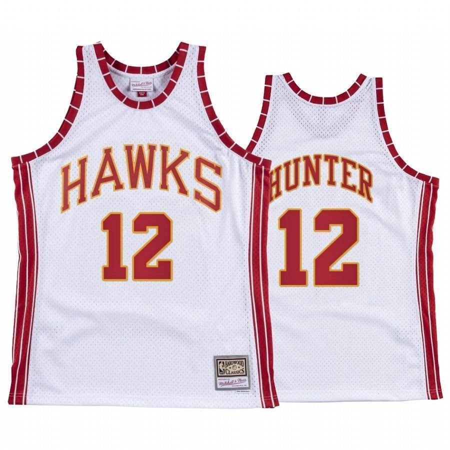 Men's De'andre Hunter #12 Atlanta Hawks Hardwood Classics Jersey White
