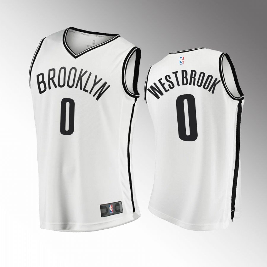 Brooklyn Nets Russell Westbrook #0 White Jersey Unisex