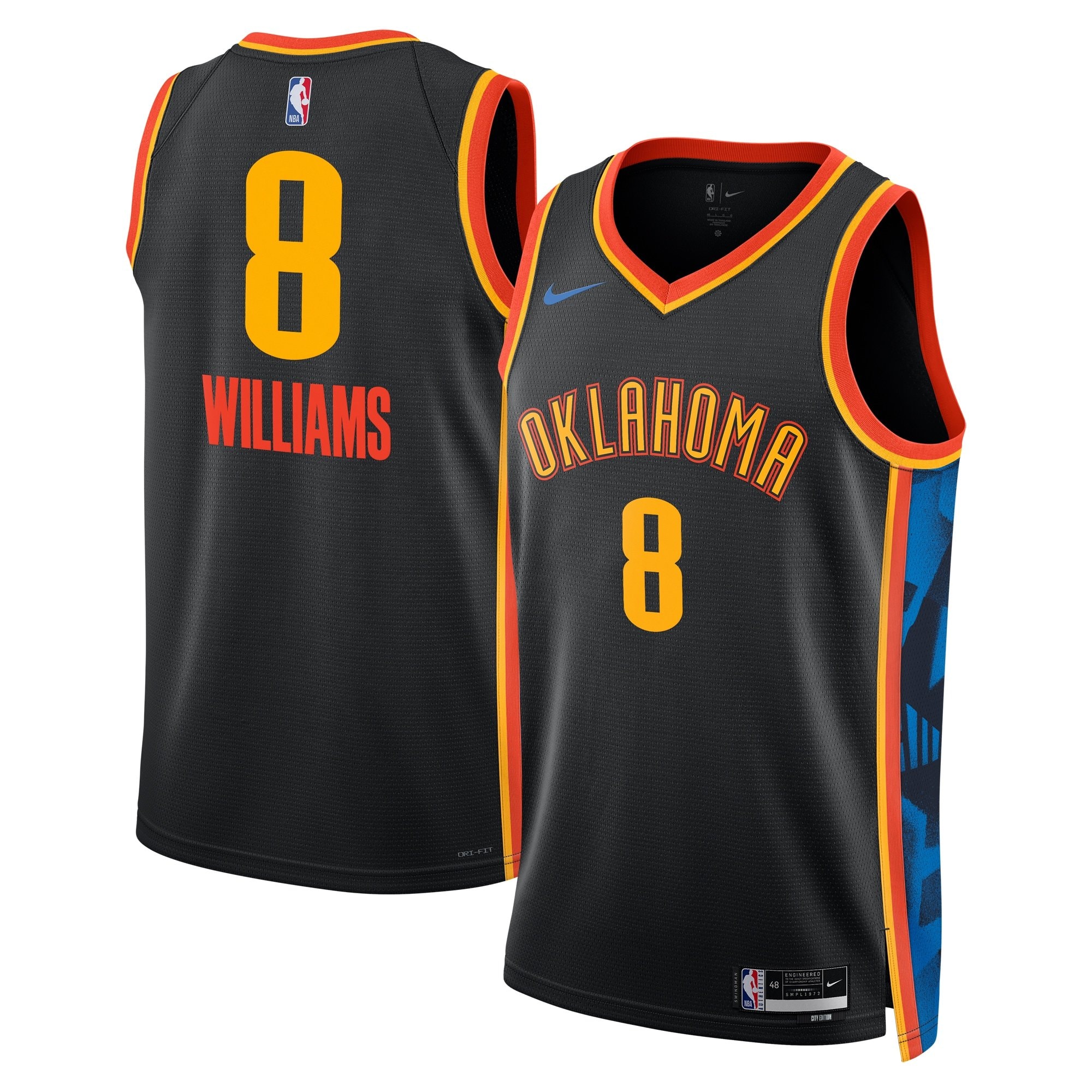 Oklahoma City Thunder City Edition Swingman Jersey 2024 Black Jalen Williams Unisex