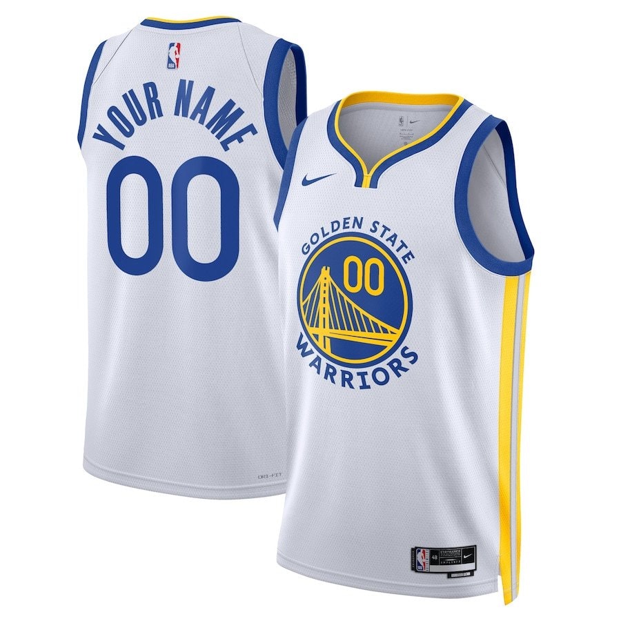 Golden State Warriors 2023/24 Association Swingman Custom Men Jersey White