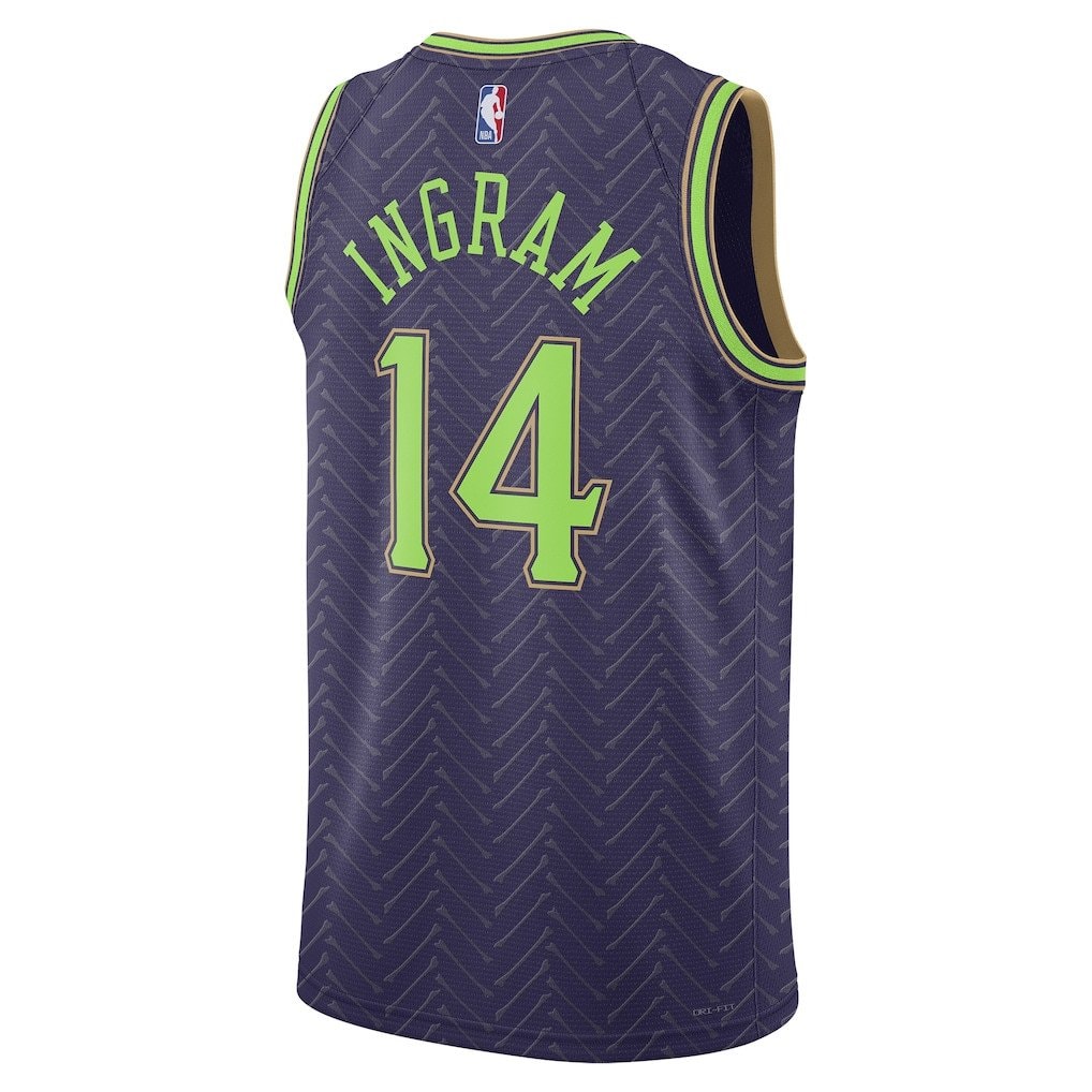 Brandon Ingram 14 New Orleans Pelicans Unisex 2024/25 City Edition Swingman Jersey Purple