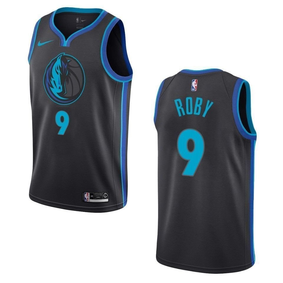 Men's Dallas Mavericks Isaiah Roby City Swingman Jersey Black Multi Color