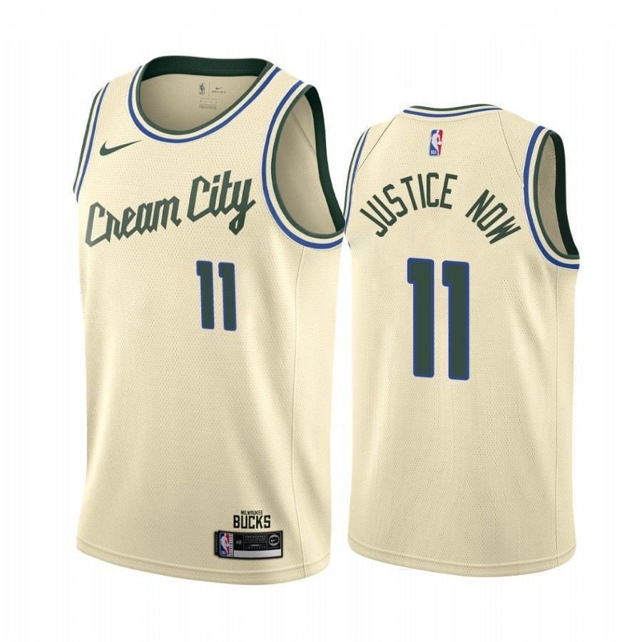 Brook Lopez Justice Now Bucks City Multicolor Unisex Jersey - Adult Sizes S-3XL
