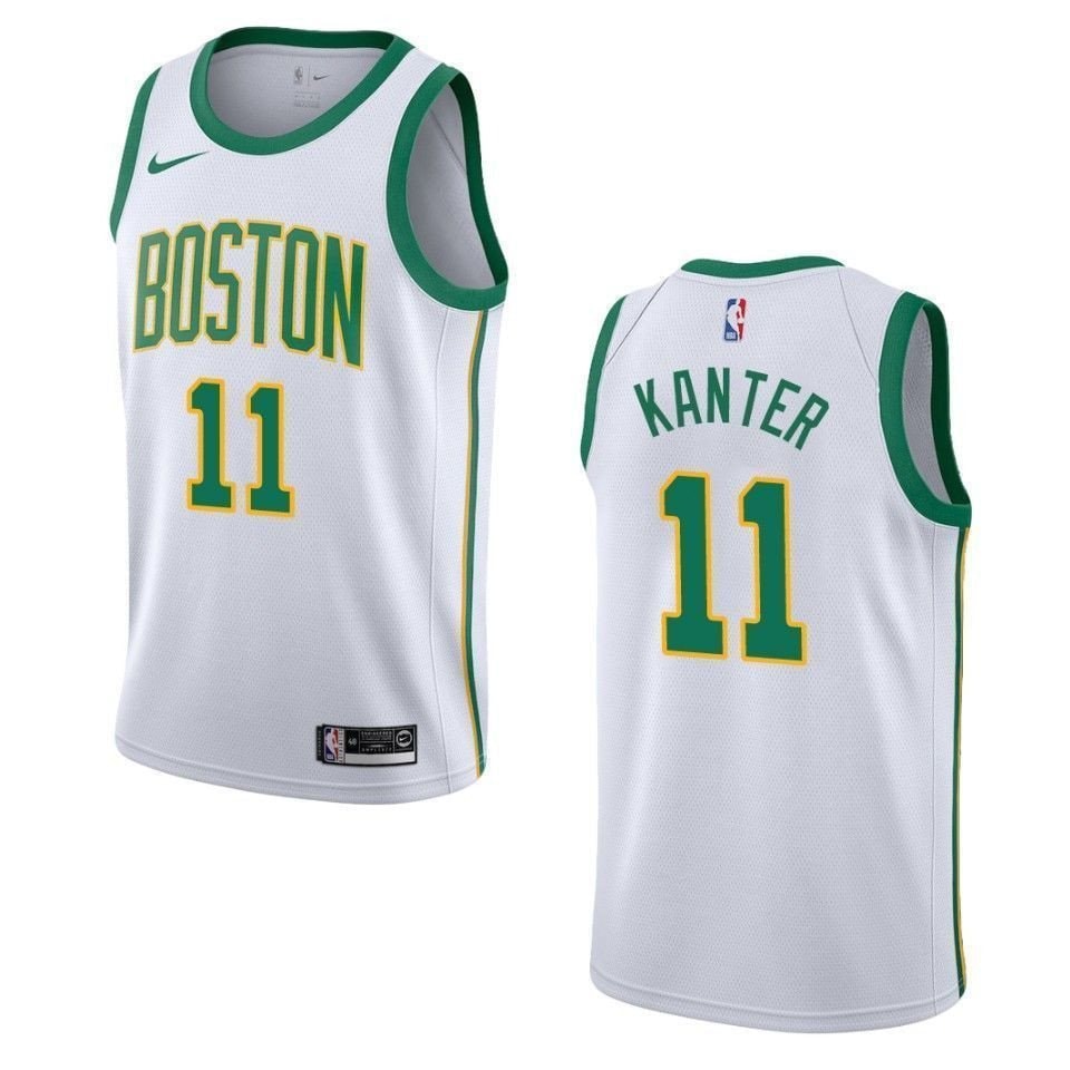 Men's Boston Celtics Enes Kanter #11 City Swingman Jersey White S-3XL