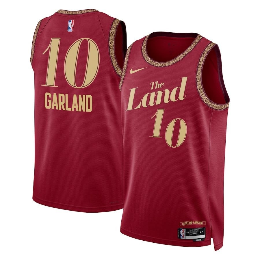 Darius Garland 10 Cleveland Cavaliers 2023/24 City Edition Swingman Jersey Wine Multicolor