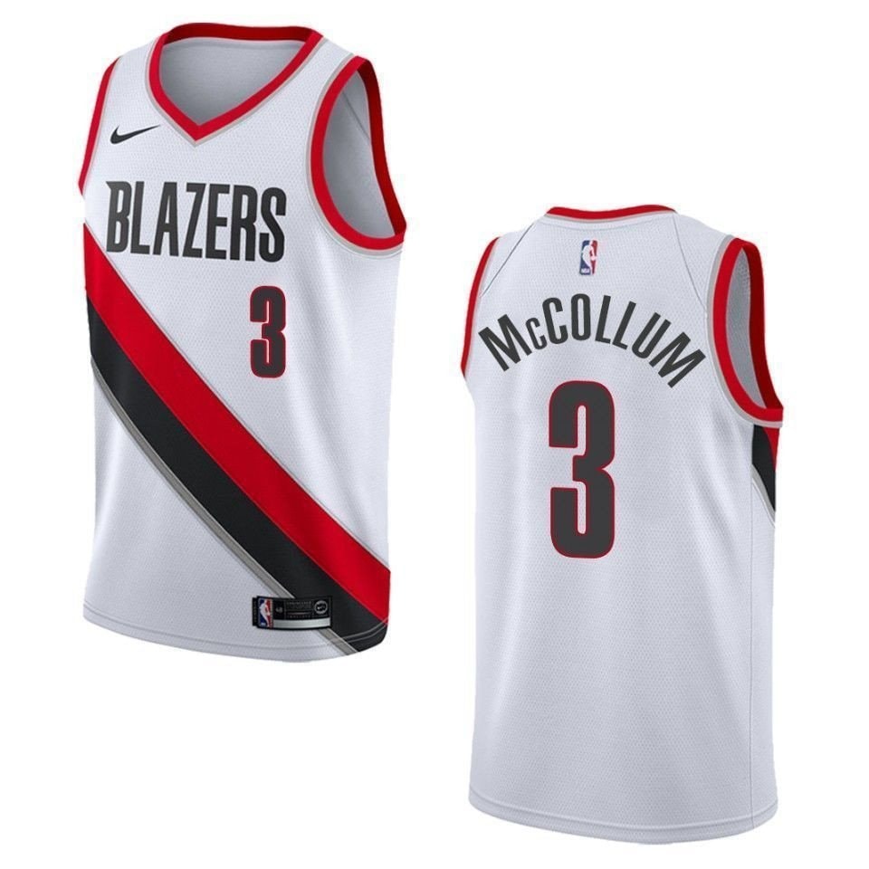 Men's Basketball Team 3 C.j. Mccollum Association Swingman Jersey - White