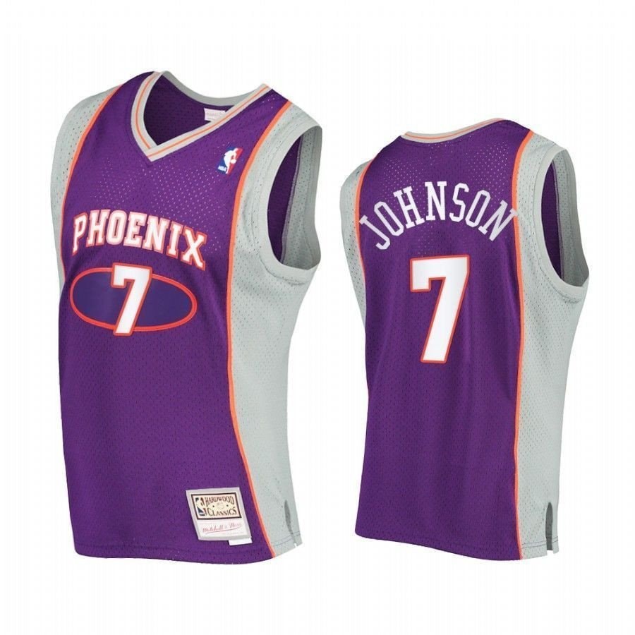 Men's Kevin Johnson Phoenix Suns Hardwood Classics Jersey Purple Size S-3XL