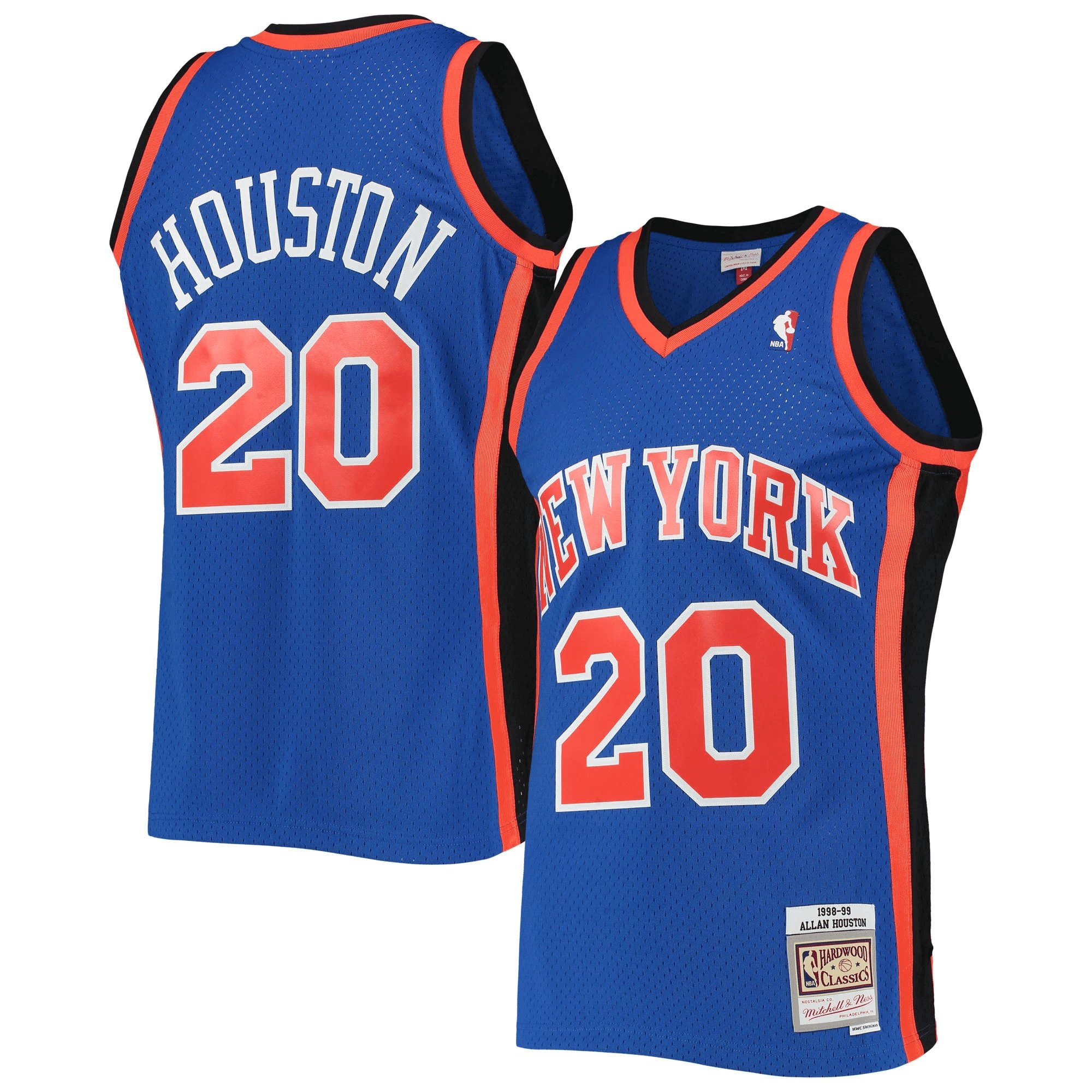 Allan Houston Basketball Team Mitchell & Ness 1998-99 Hardwood Classics Swingman Jersey - Blue Jersey